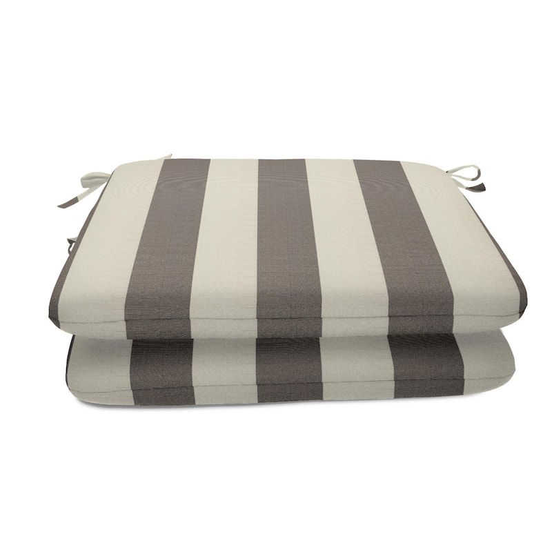 Sunbrella Striped 20x18-inch Seat Cushion (Set of 2)