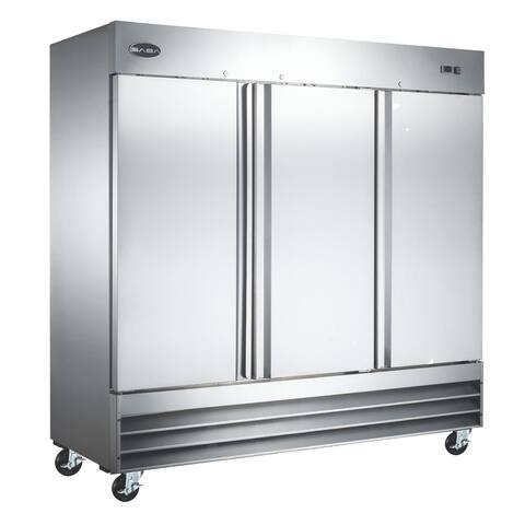 SABA - Three Door Commercial Reach-In Stainless Steel Freezer