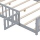 preview thumbnail 23 of 21, Floor Platform Bed with Fence and Door for kids Toddlers, Full Size