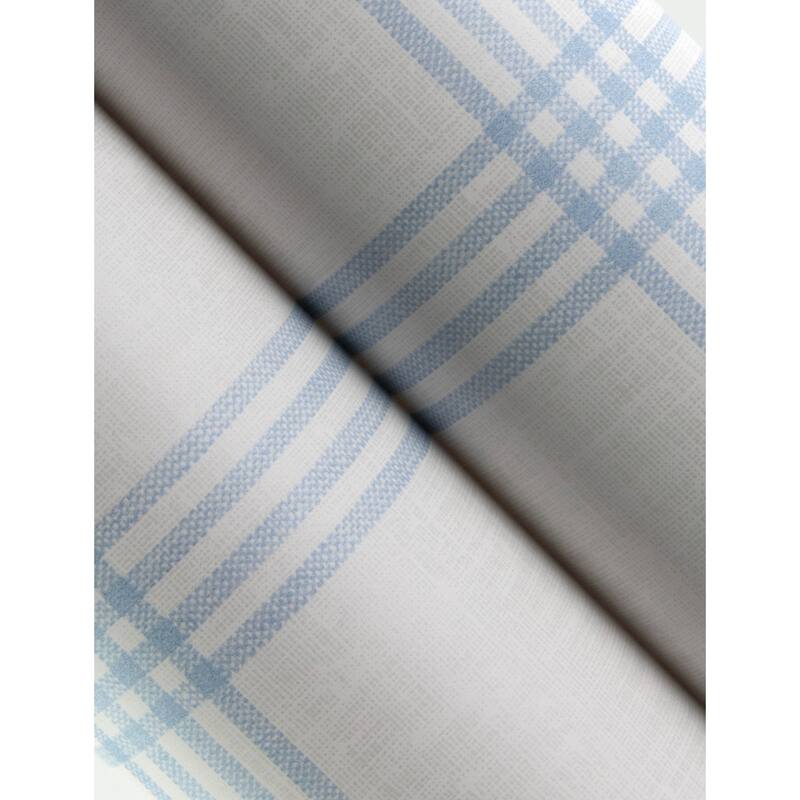 Chesapeake Twain Light Blue Plaid Wallpaper