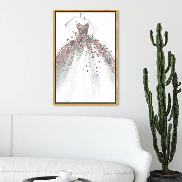 Oliver Gal Fashion and Glam Wall Art Framed Canvas Prints 'Star of the  Ball' Dress - Gold, White - Bed Bath & Beyond - 30896446