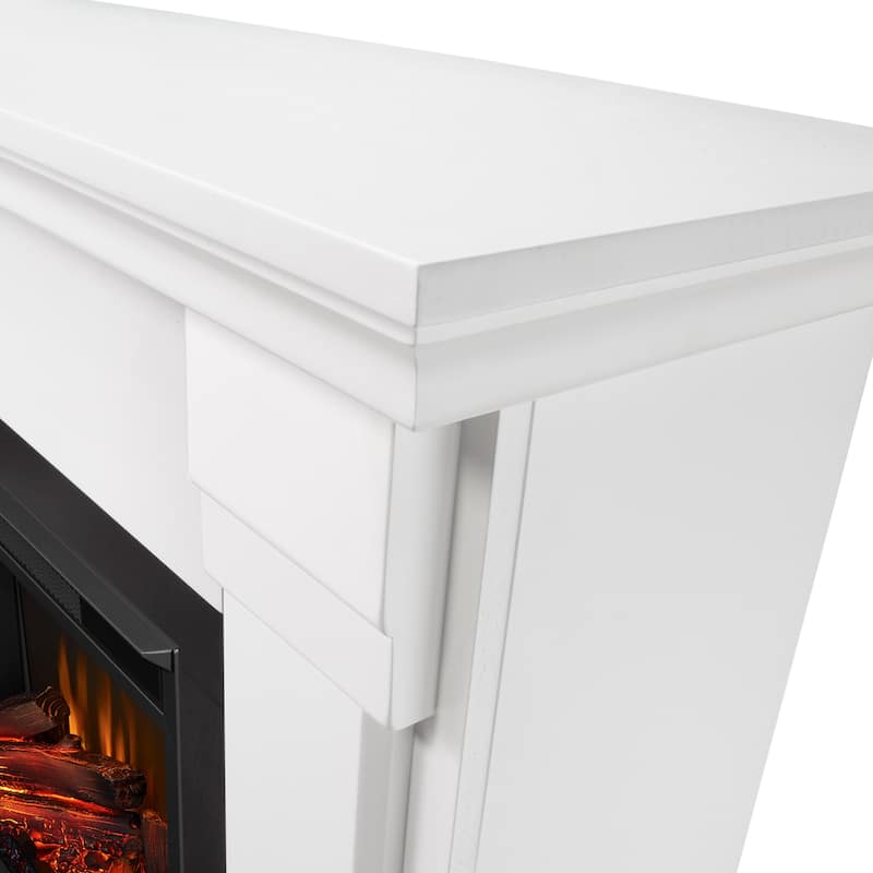 Silverton 48" Electric Fireplace in White by Real Flame