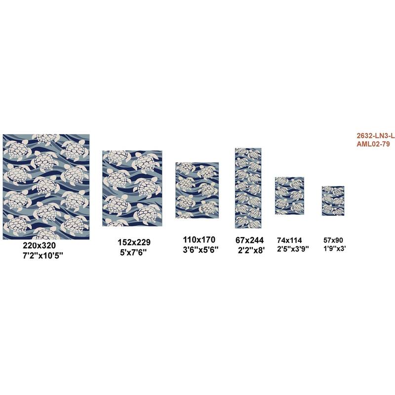 Ambrosi Sea Turtles Novelty Indoor/ Outdoor Area Rug