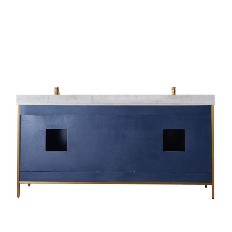 Granada 72" Vanity in Royal Blue with Countertop Without Mirror
