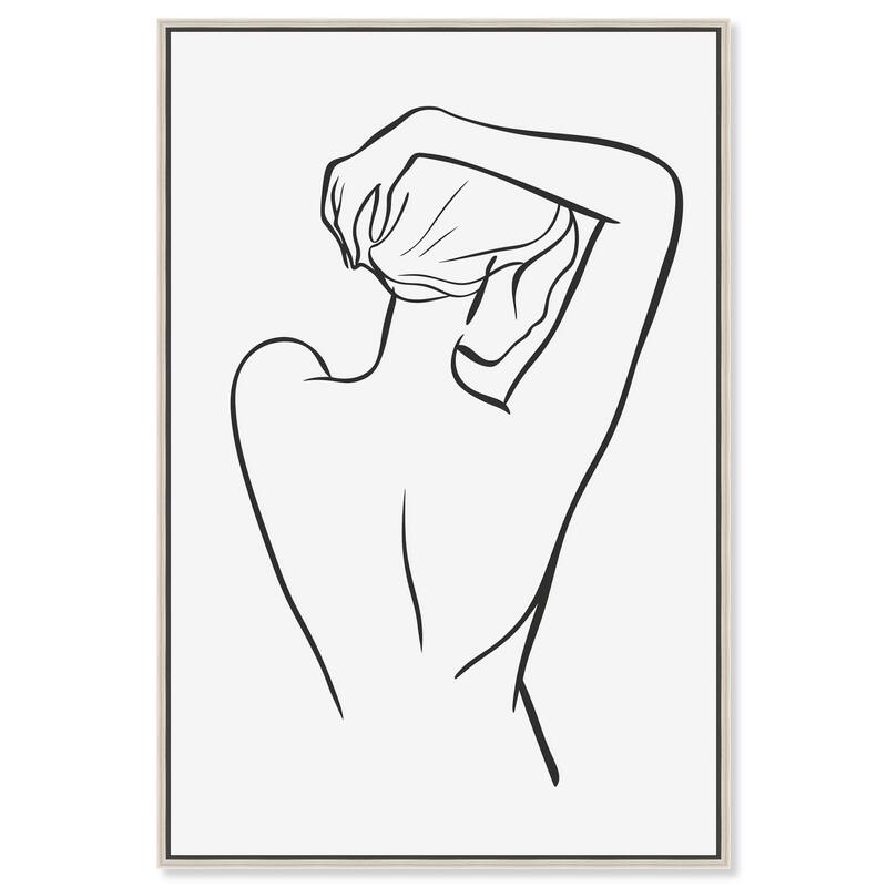 Woman in Contour Canvas by Art Remedy - Silver - 24" x 36"