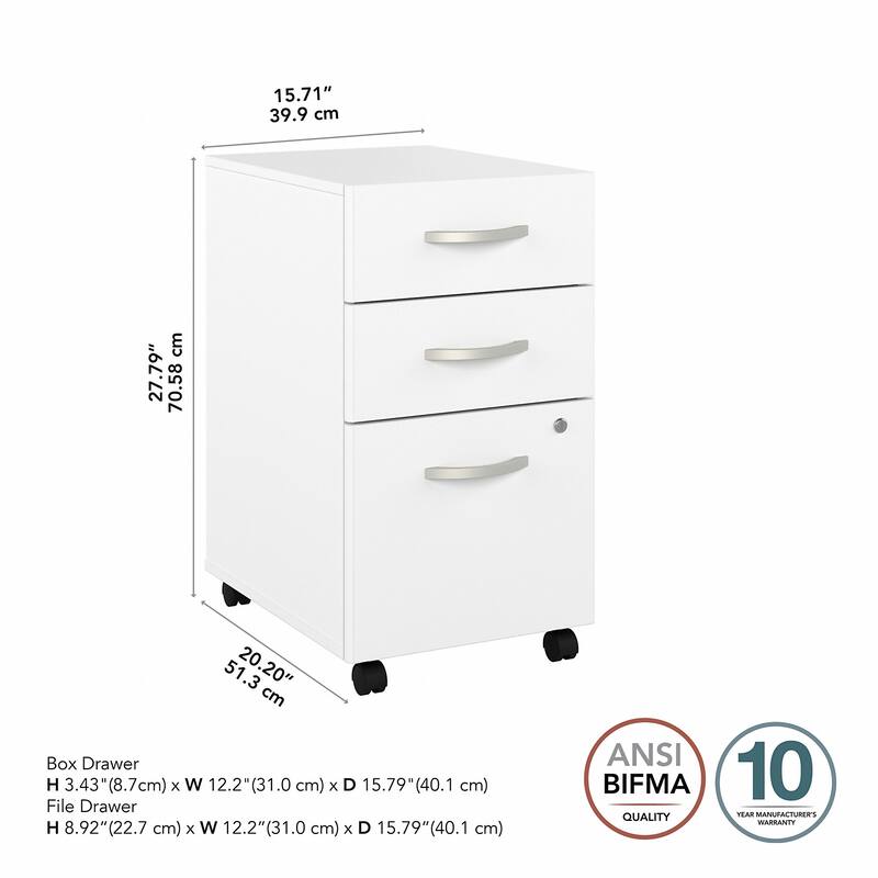 Studio A 3 Drawer Mobile File Cabinet by Bush Business Furniture