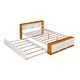 preview thumbnail 8 of 18, Full Size Platform Bed with Trundle, Storage Headboards and USB Charging Design