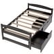 preview thumbnail 15 of 53, Espresso Twin Platform Bed with Storage Drawers, Durable Wooden Frame