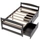 preview thumbnail 15 of 16, Twin Size Wood Platform Bed with Two Drawers, Brown