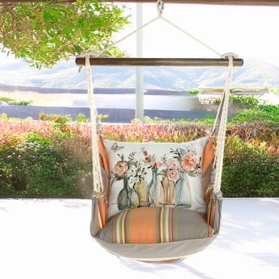 Magnolia Casual Swing Set 4 piece - Serene Sunset w/ Flowers in Glass Bottles