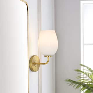 SAFAVIEH Lighting Idina Wall Sconce - 8" W x 6" D x 13" H