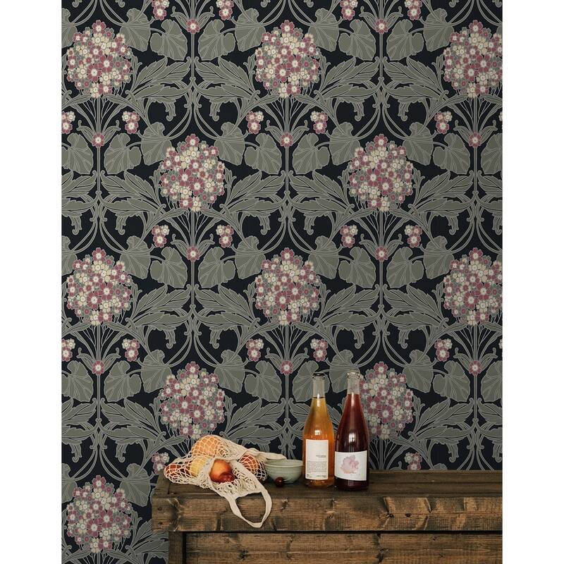 NextWall Hydrangea Floral Peel and Stick Wallpaper