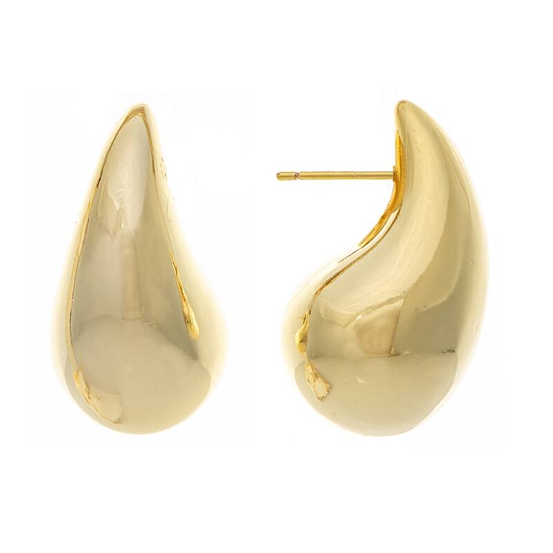 Polished Teardrop Stud Earrings