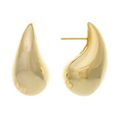 Polished Teardrop Stud Earrings