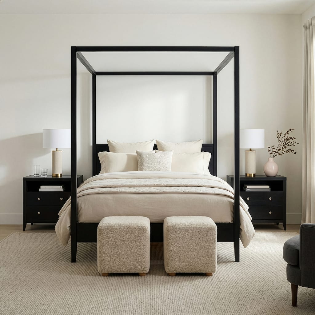 Dana 28 in. W Rectangular Wood 2 Drawer Nightstand with Top Shelf