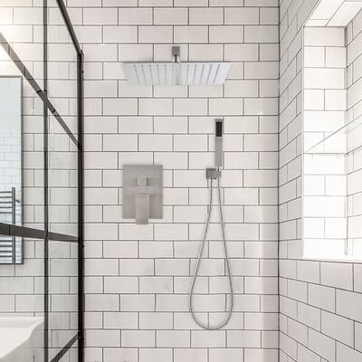 1-Spray Patterns 2.5 GPM with Ceiling Mounted Dual Shower Heads