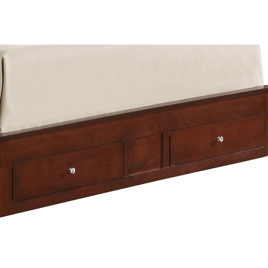 Elegant Cherry King Storage Bed