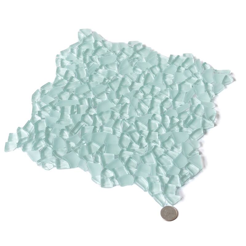 Apollo tile 11" x 11" Bijou Glossy Matte Tiffany Blue Glass Tile (4.36 sq ft/case) - 5 Pack