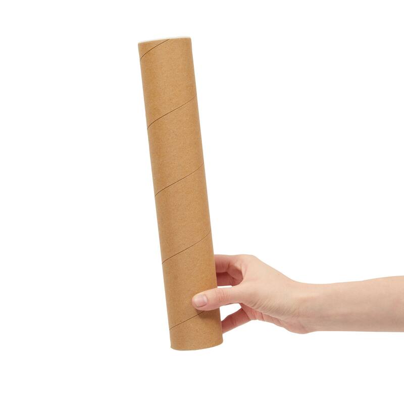Stockroom Plus 12 Pack Mailing Tubes, 2x12 Inch Round Cardboard Mailers with Caps for Posters