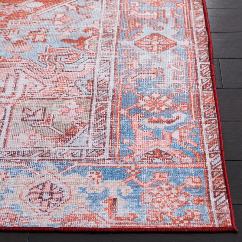 SAFAVIEH Tucson Machine Washable Slip Resistant Vida Distressed Rug
