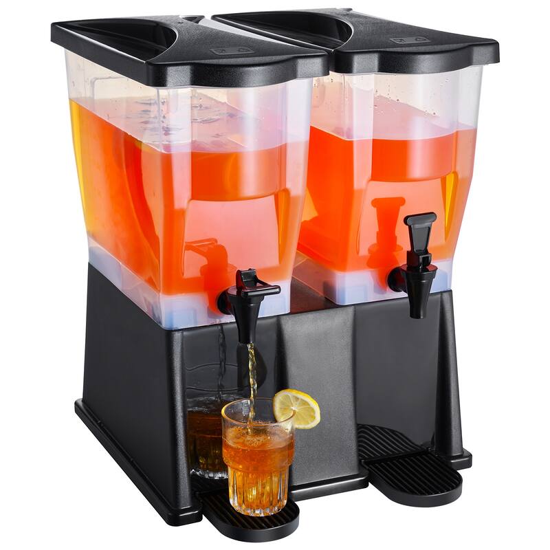 Beverage Dispenser with Spigot and Lid, Iced Tea Lemonade Juice Water Dispenser - 2*3.5 gallons 1 pack