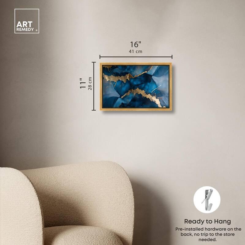 Dark Texture Golden Touch III Canvas by Art Remedy