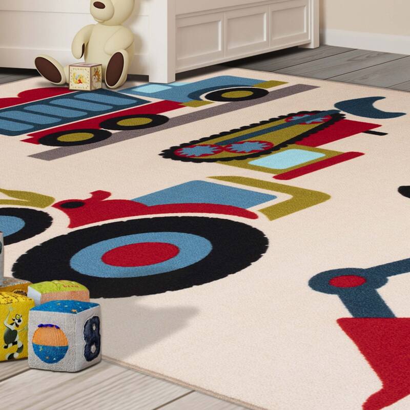 Superior Country Trucking Non-Slip Kids Washable Indoor Area Rug