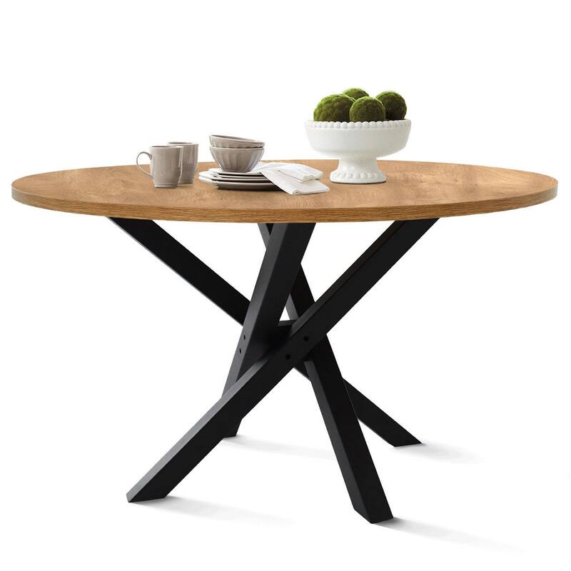 Round Black Dining Table
