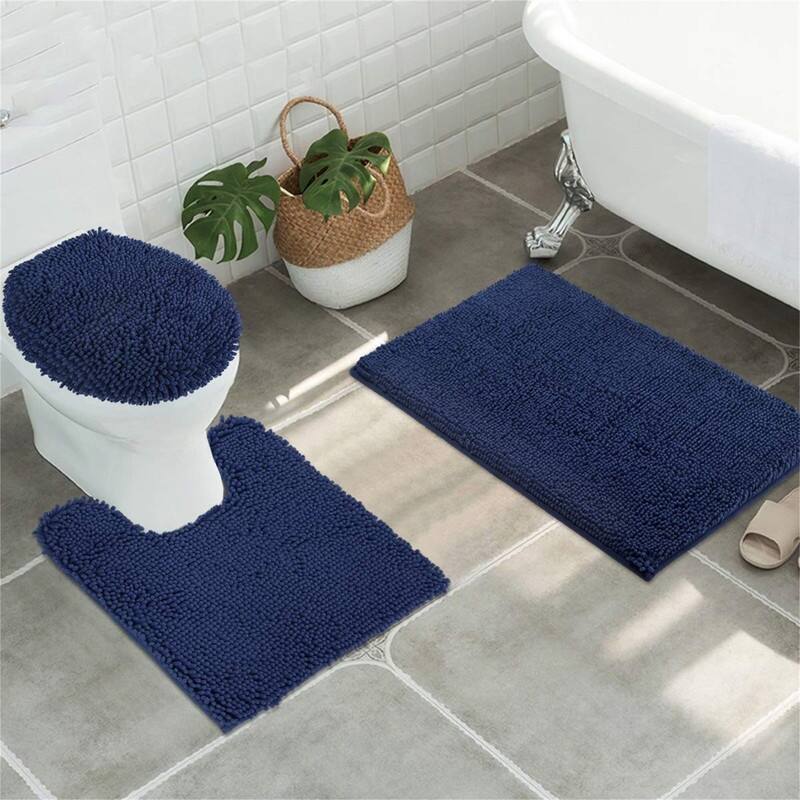 Bathroom Mat Set - Navy Blue