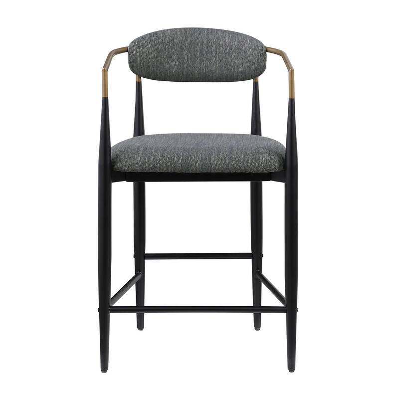 Renfroe Upholstered Stool with Metal Leg