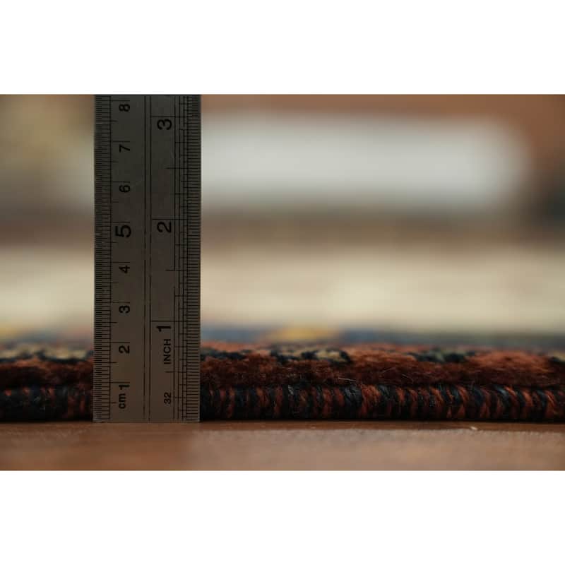 Hand Knotted Oriental 100% Wool Carpet Tribal All-Over Beige & Ivories Gabbeh (kashkoli) Area Rug - 6' 2'' X 4' 1''