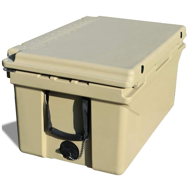 Khaki 65Qt Camping Ice Chest Cooler