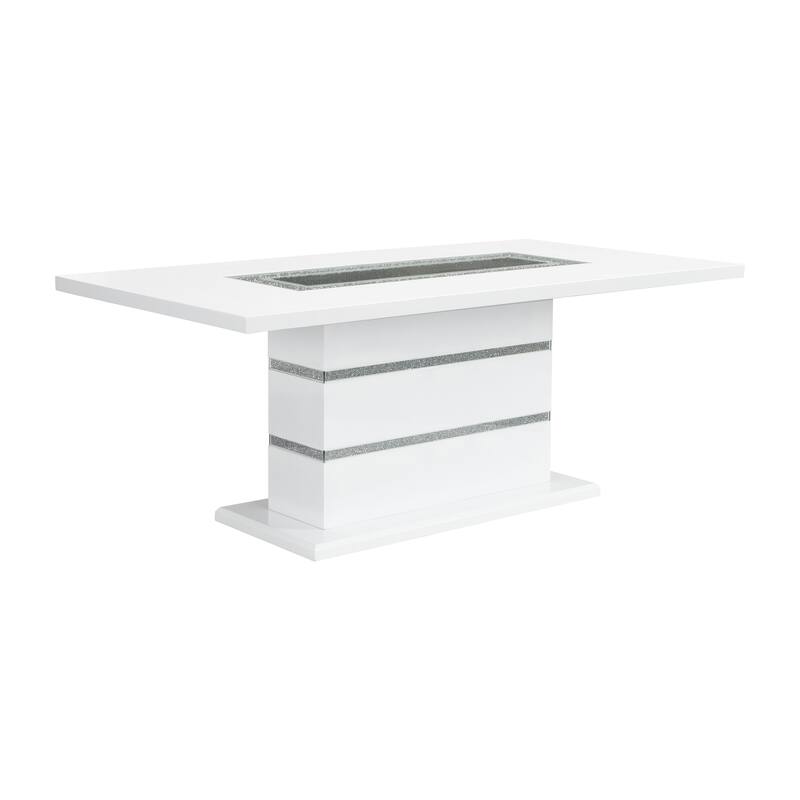 Staccato Grey and White High Gloss Dining Table