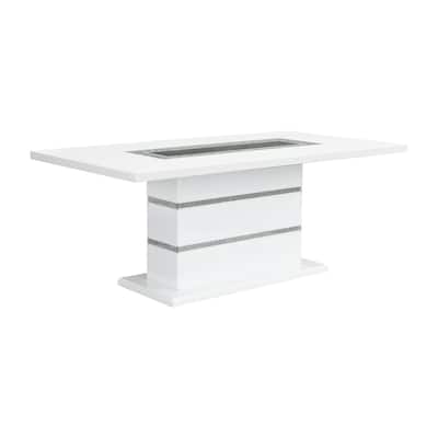 Staccato Grey and White High Gloss Dining Table