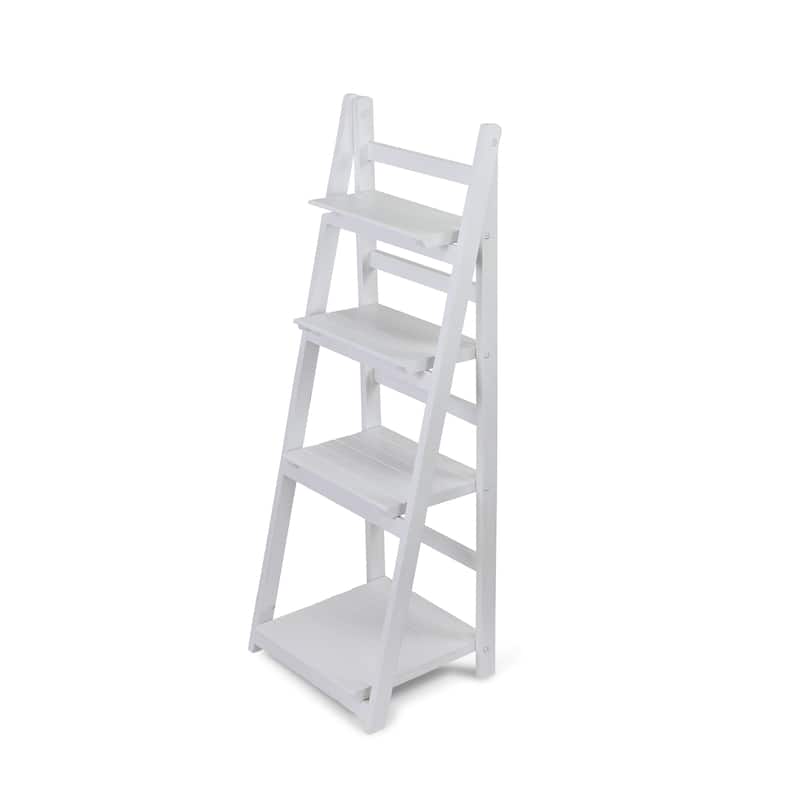 Brown Wood 4 Tier Shelf Stand