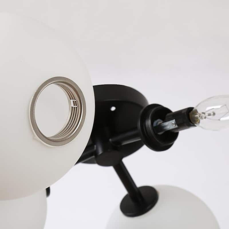 Modern Semi Flush Mount Ceiling Light - 3 Spheres Globe Design