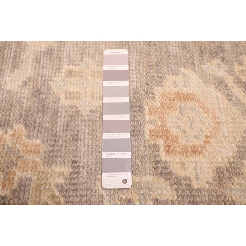 ECARPETGALLERY Hand-knotted Kavya Oushak Dark Grey Wool Rug - 8'9 x 11'8