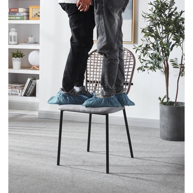 4-Piece Armless Dining Chair Set, Modern Mesh Back Accent Chair, Office/Kitchen Side Chair