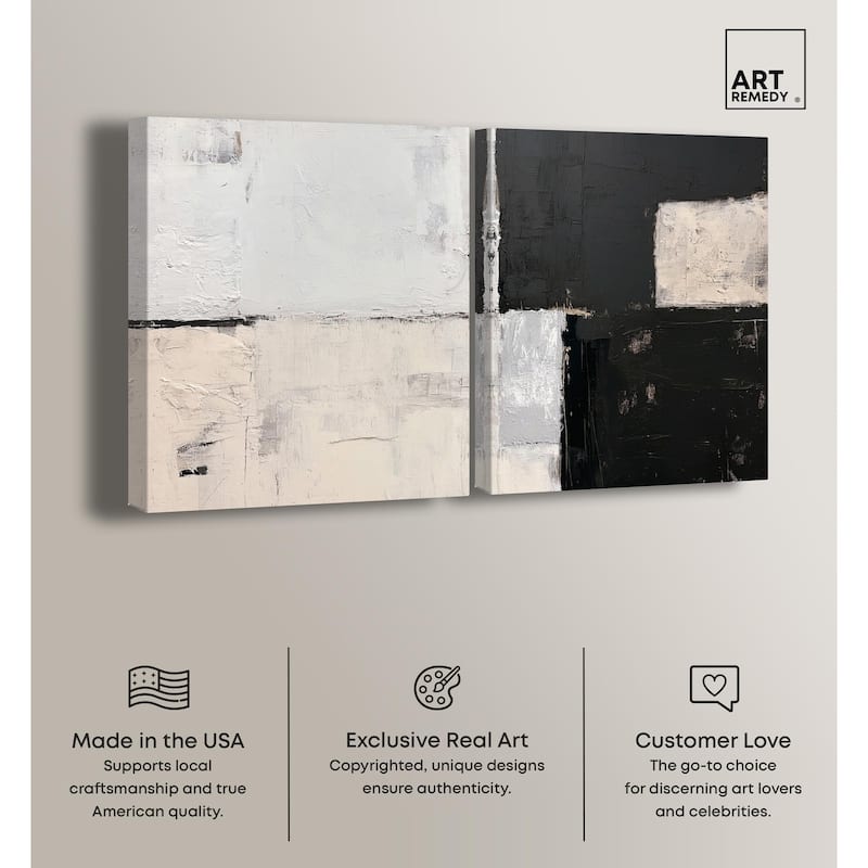 Shattered Symmetry I Canvas Set of 2 by Art Remedy, Gallery Wrapped