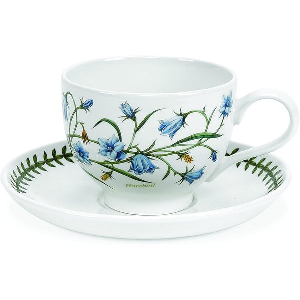 Portmeirion Botanic Garden Teacups and Saucers Set of 6 Assorted Motifs