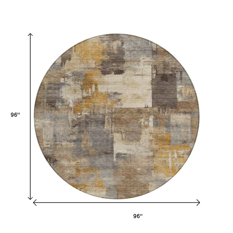 HomeRoots Abstract Transitional Rectangle Outdoor Rug