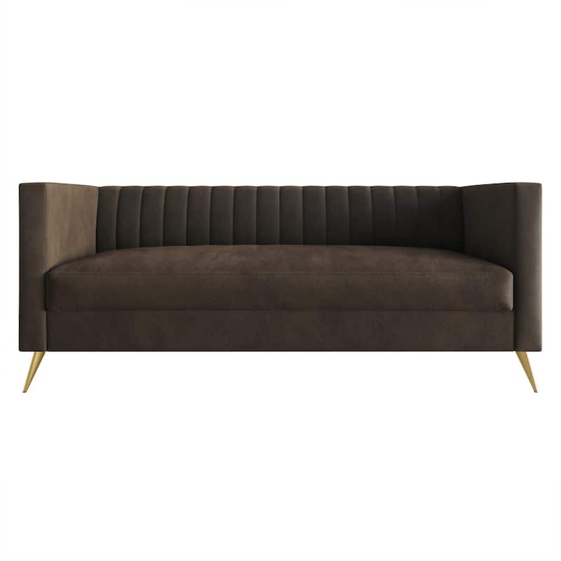 Clayfell Weiss Velvet Square Arm Chair/ Loveseat/ Sofa