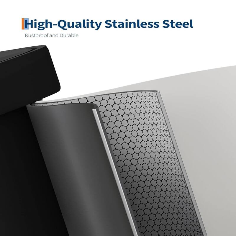 13 Gallon/50 Liter Metal Large Trash Can with Lid, Suitable for Kitchen, Office, Bedroom Trash Can