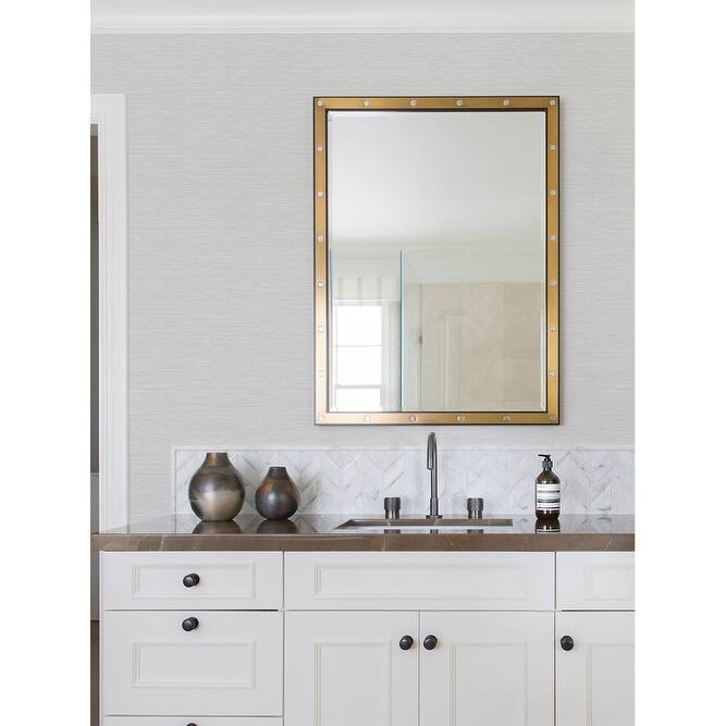 Advantage Cantor Light Grey Faux Grasscloth Wallpaper