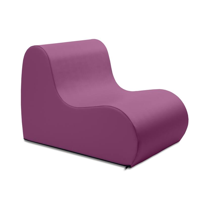 Midtown Foam Classroom Chair, Medium Size - For Elementary to Middle School Kids - Premium Vinyl - Royal Blue - Plum