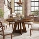 preview thumbnail 5 of 12, 47" Round Dining Table, Wood Top Kitchen Table for Dining/Living Room