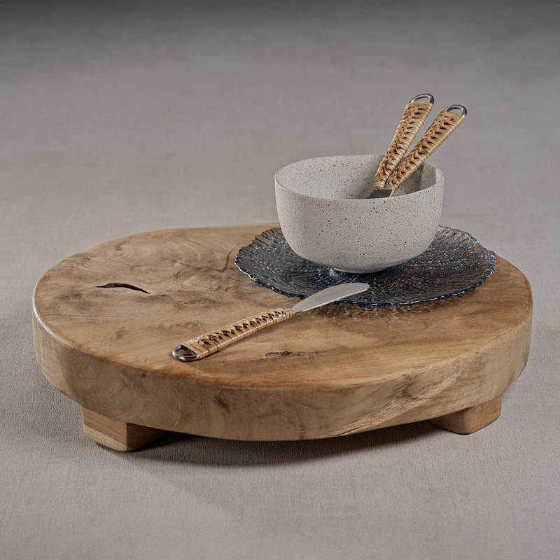 Potenza Teak Charcuterie Footed Board