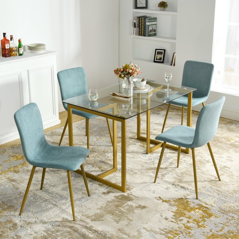 Homy Casa 55'' W Rectangular Transparency Dining Table