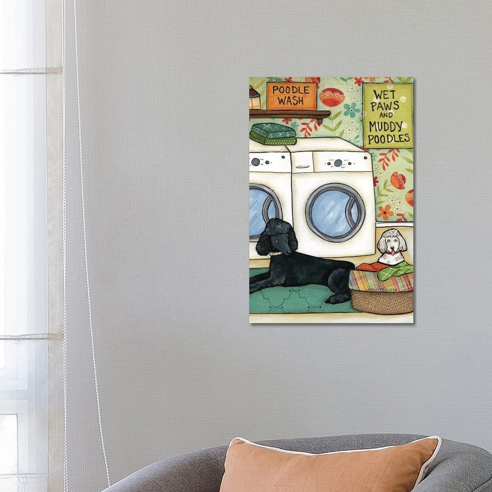 iCanvas "Poodle Wash" by Jamie Morath Canvas Print