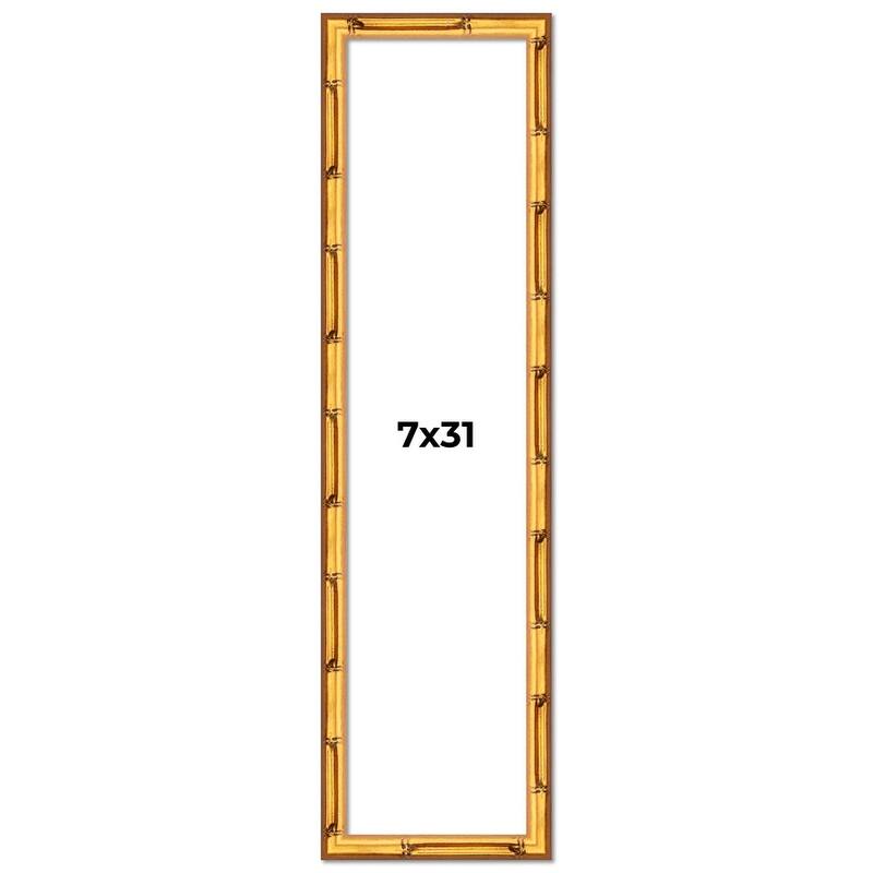 7x31 Frame Gold Bamboo Picture Frame Modern Photo Frame Includes UV Acrylic Shatter Guard Front Acid Free Foam Backing Board